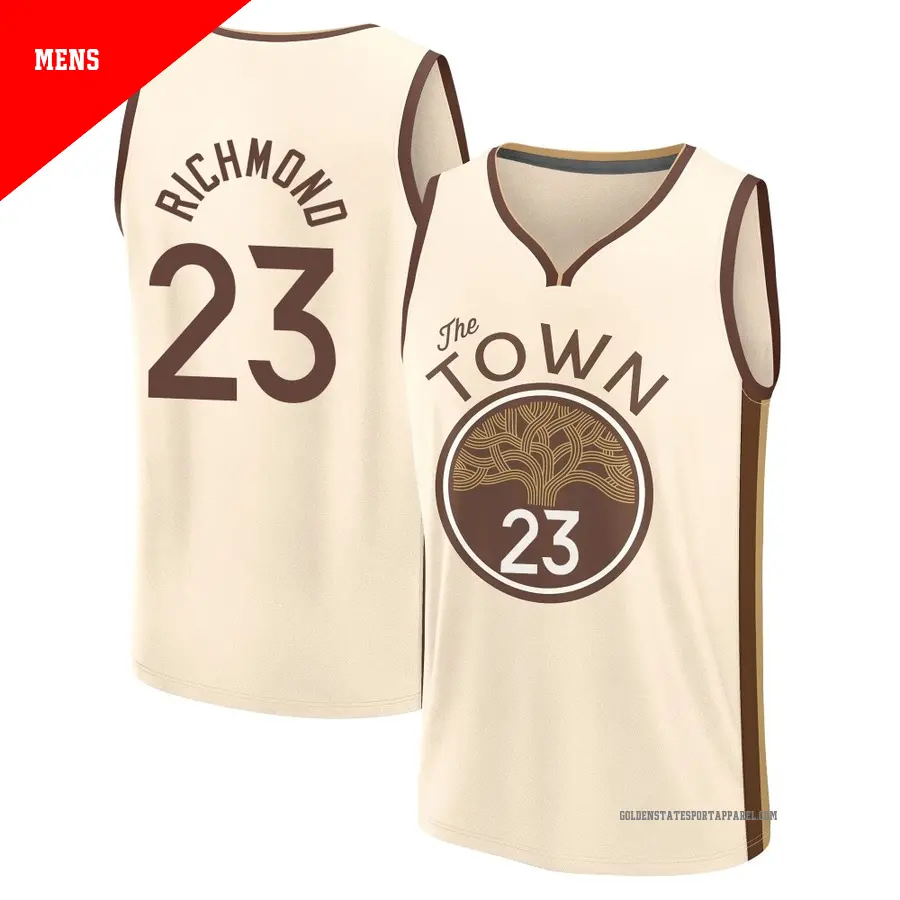 ＃23 Men's Mitch Richmond Golden State Warriors 2025/26 Fast Break Tan City Edition Jersey