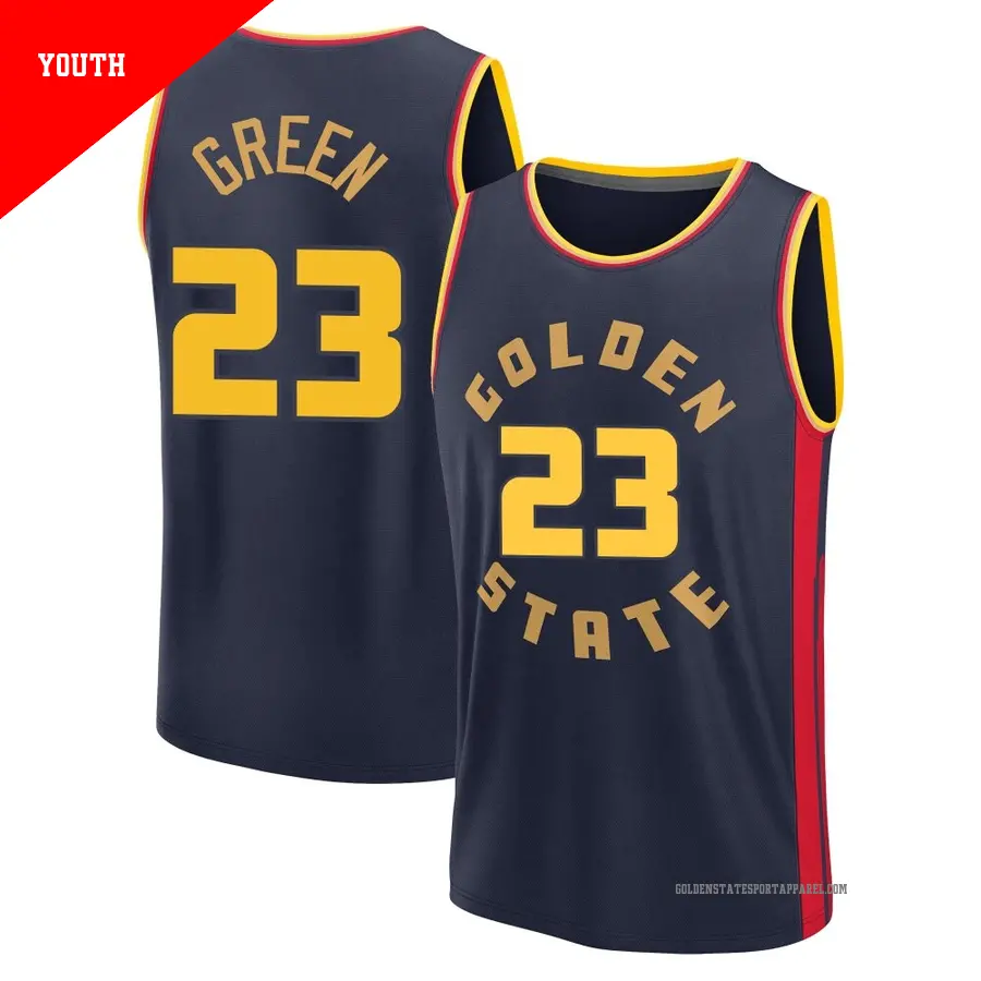 GOLDEN STATE WARRIORS #23 GREEN ジャージ Draymond Green Golden State Warriors Blue #23 Youth 8-20
