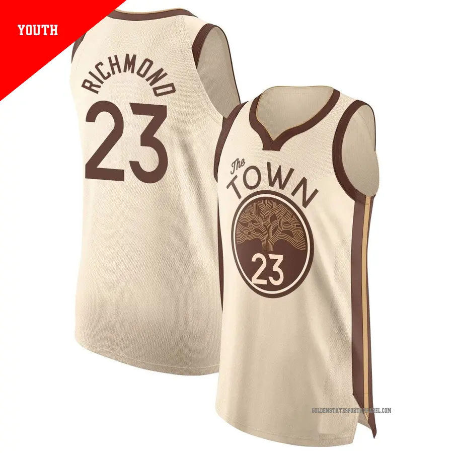 ＃23 Youth Mitch Richmond Golden State Warriors 2025/26 Authentic Tan City Edition Jersey