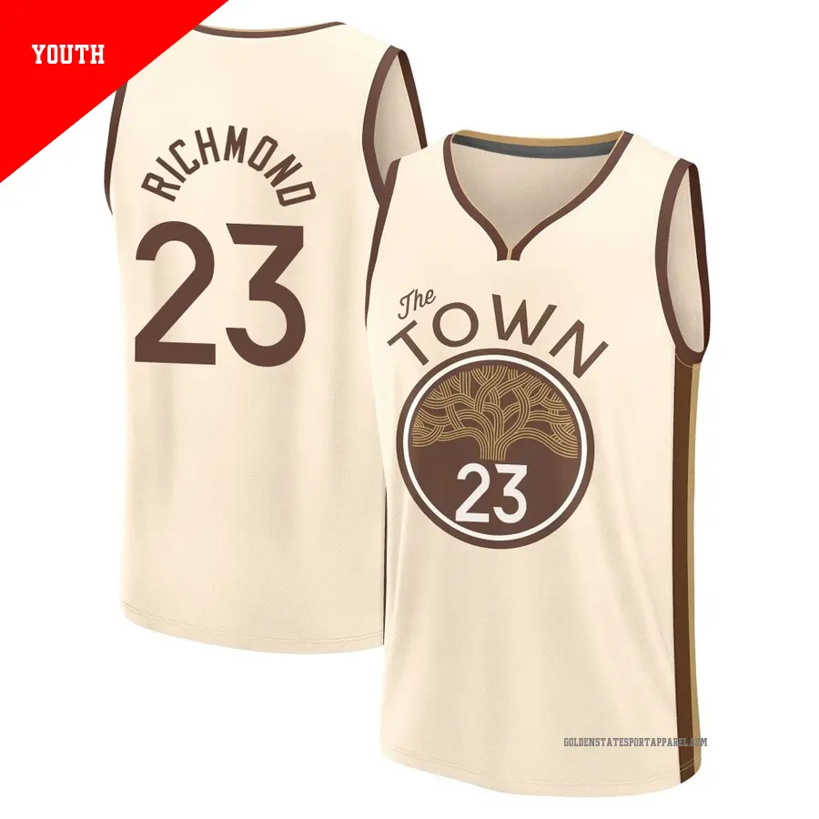 ＃23 Youth Mitch Richmond Golden State Warriors 2025/26 Fast Break Tan City Edition Jersey