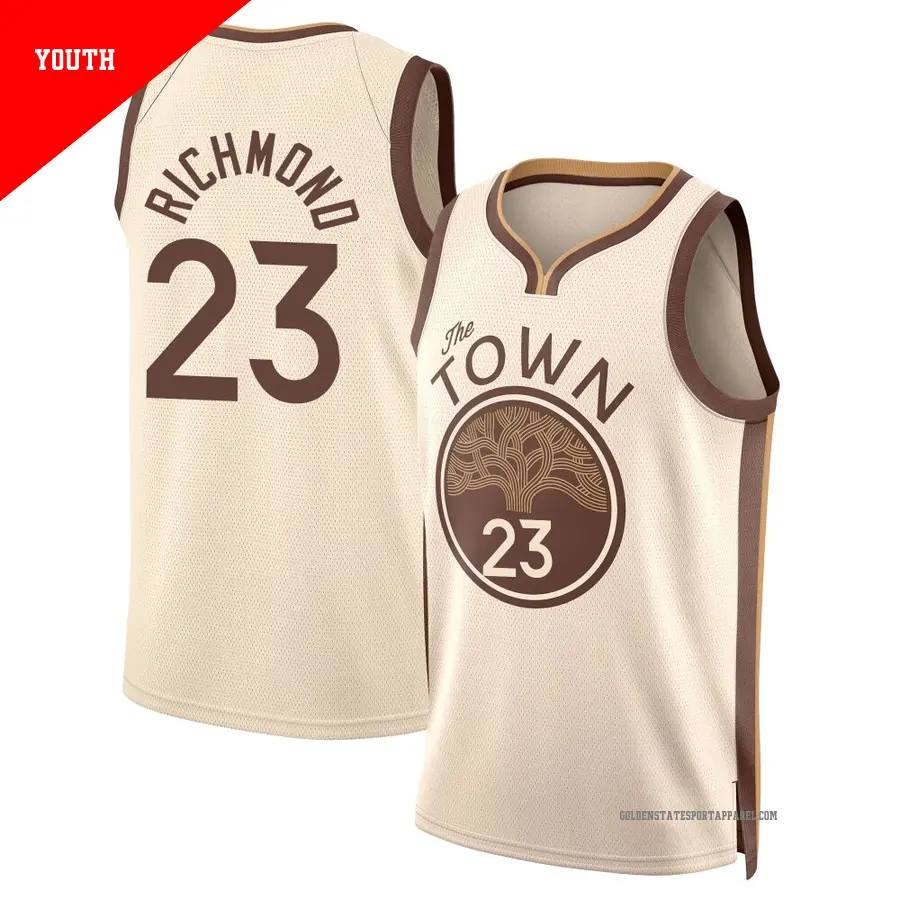 ＃23 Youth Mitch Richmond Golden State Warriors 2025/26 Swingman Tan City Edition Jersey