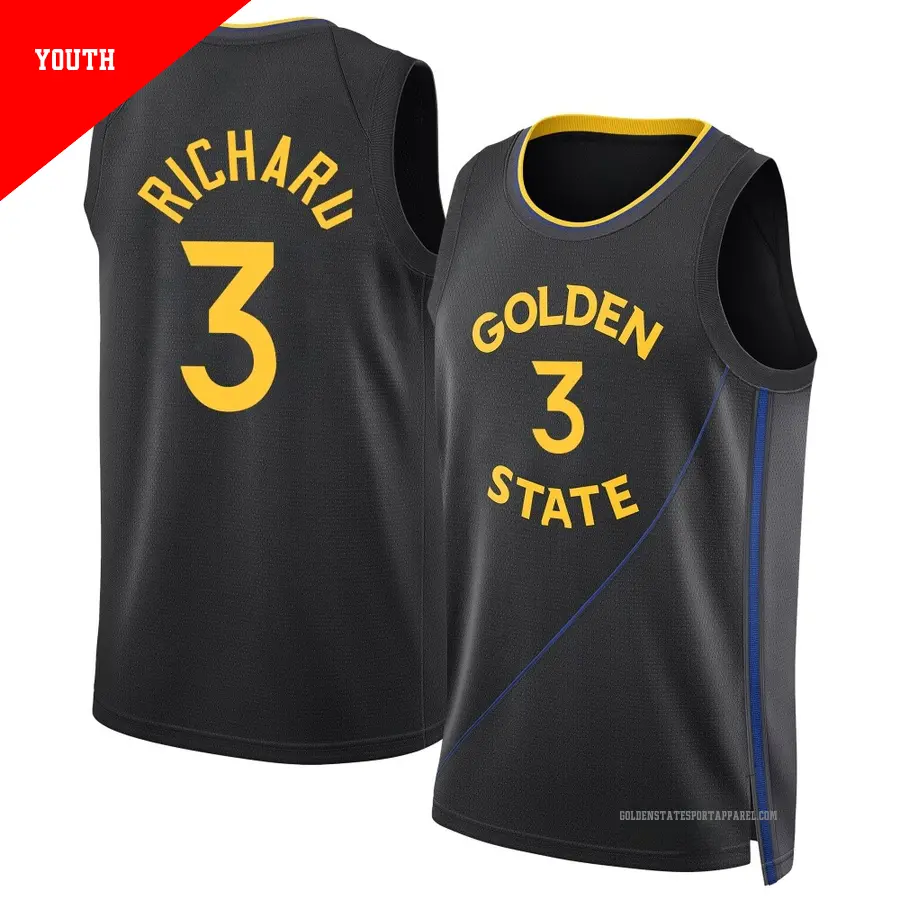 ＃3 Youth Will Richard Golden State Warriors 2024/25 Swingman Black Statement Edition Jersey