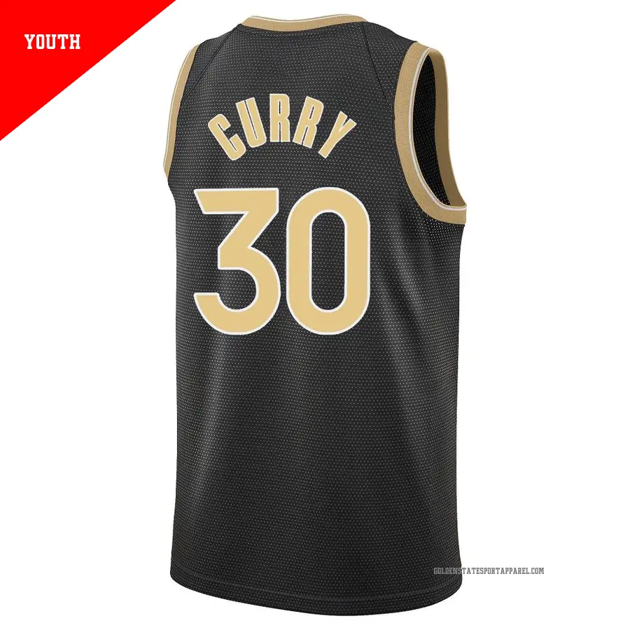 30 Youth Stephen Curry Golden State Warriors Black Swingman